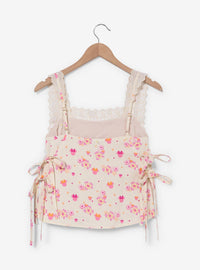 Polera sin mangas de lino con flores de Minnie Mouse