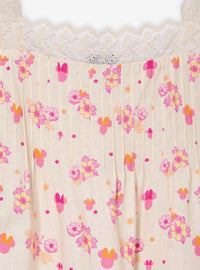 Polera sin mangas de lino con flores de Minnie Mouse