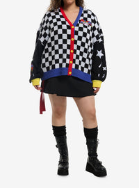 Chaleco de Pomni a cuadros, talla plus