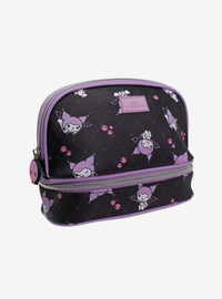 Estuche de maquillaje Sanrio Kuromi de doble compartimento