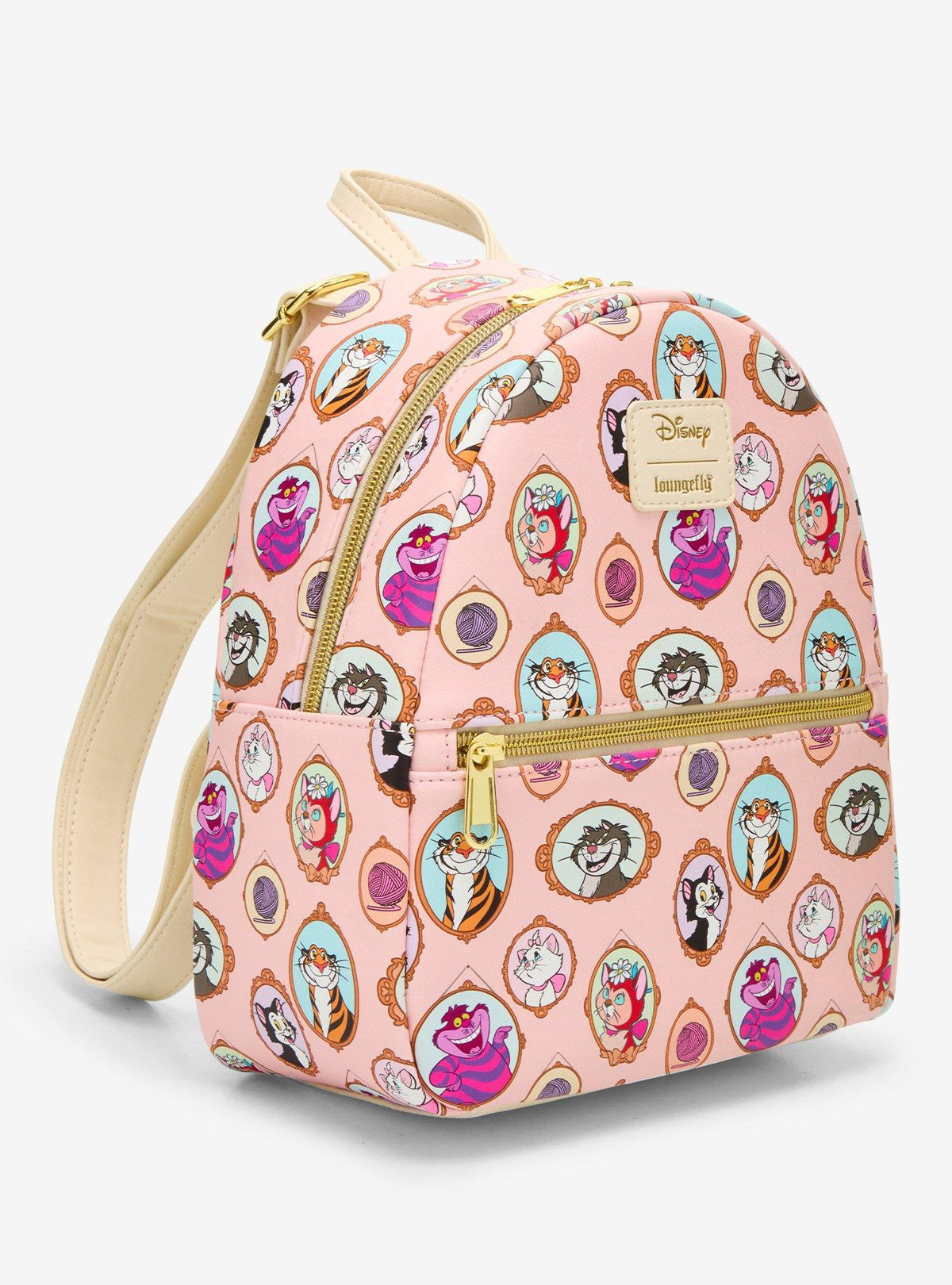Mini mochila Disney con retratos de gatos