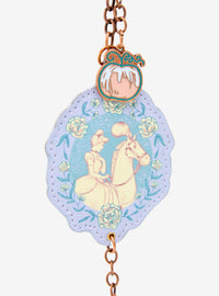 Llavero floral de Cinderella y caballo del carruaje