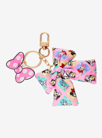 Llavero con múltiples dijes de lazos de Minnie y Daisy