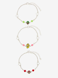 Set de 3 pulseras con dijes de Super Mario Bros.
