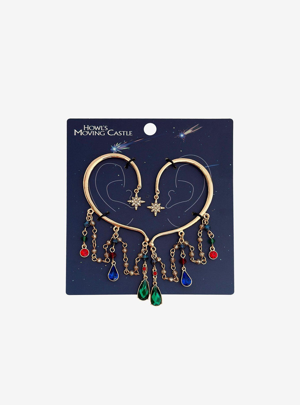 Set de ear cuffs de Howl's Moving Castle con gemas
