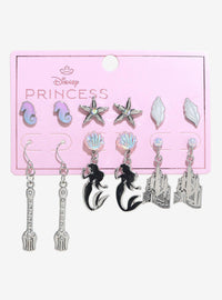 Set de 6 pares de aros de La Sirenita