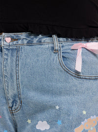 Shorts de mezclilla Cinnamoroll y Mocha talla plus