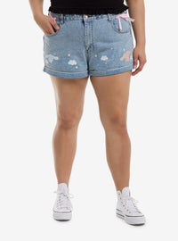 Shorts de mezclilla Cinnamoroll y Mocha talla plus
