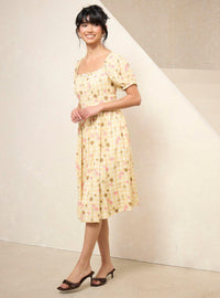 Vestido Disney Beauty and the Beast con estampado vichy