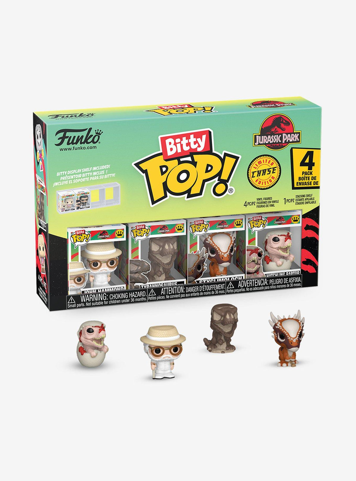 Funko Bitty Pop! Jurassic Park: John Hammond y dinosaurios