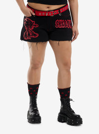 Shorts de mezclilla Shadow de Sonic the Hedgehog, talla grande