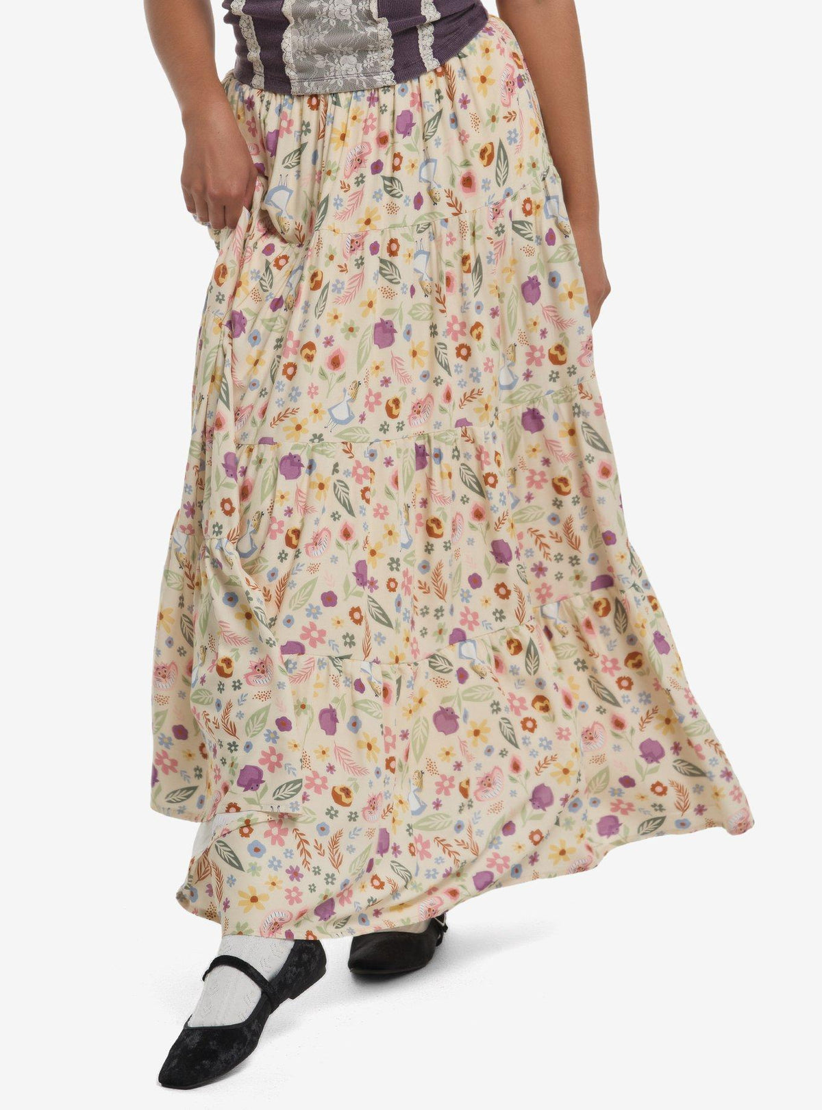 Falda midi floral Disney Alice in Wonderland