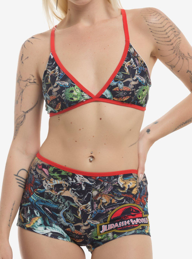 Set de ropa interior Jurassic World: sostén y calzón short
