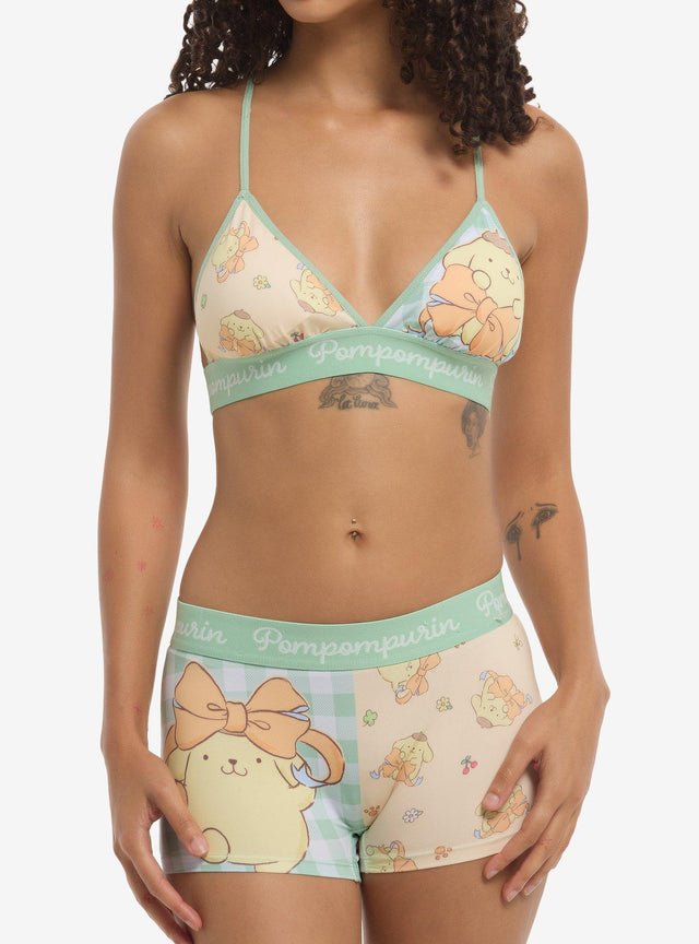 Set de sostén y calzón tipo boyshort Pompompurin