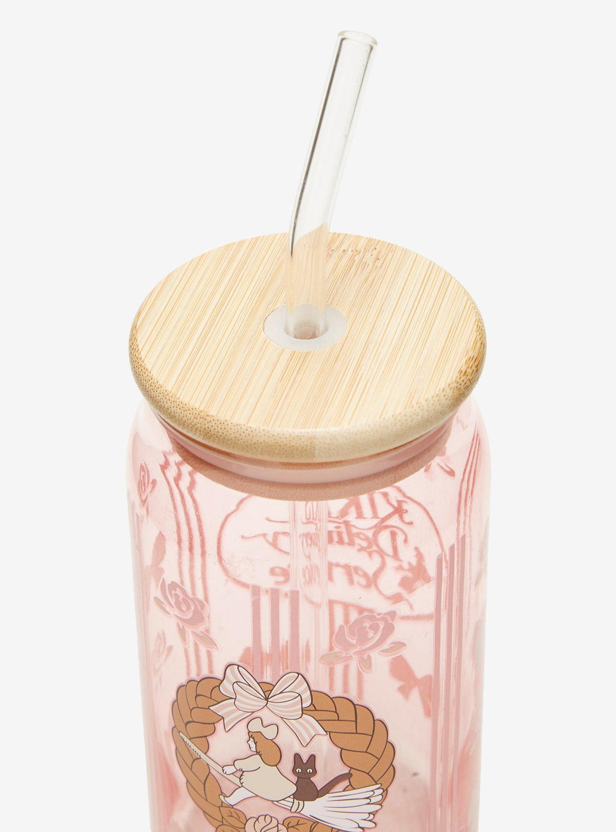 Vaso de vidrio Kiki: Entregas a domicilio con bombilla