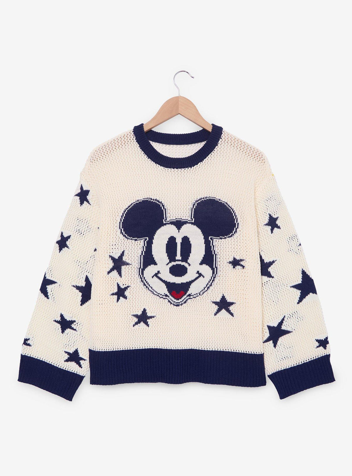 Polerón tejido calado azul de Mickey Mouse Americana