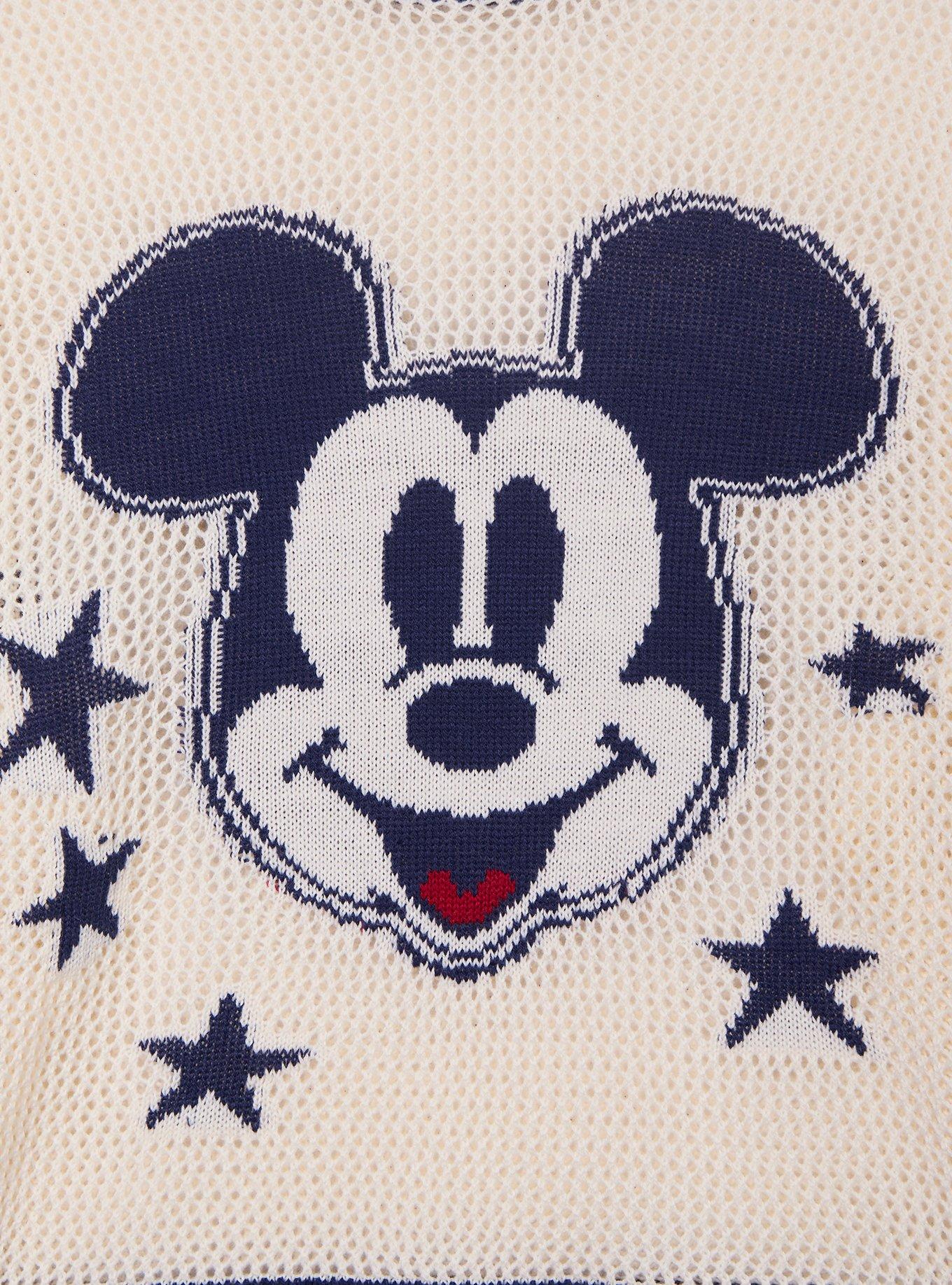Polerón tejido calado azul de Mickey Mouse Americana