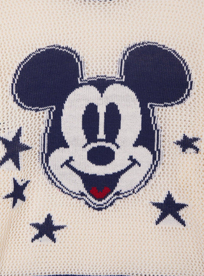 Polerón tejido calado azul de Mickey Mouse Americana