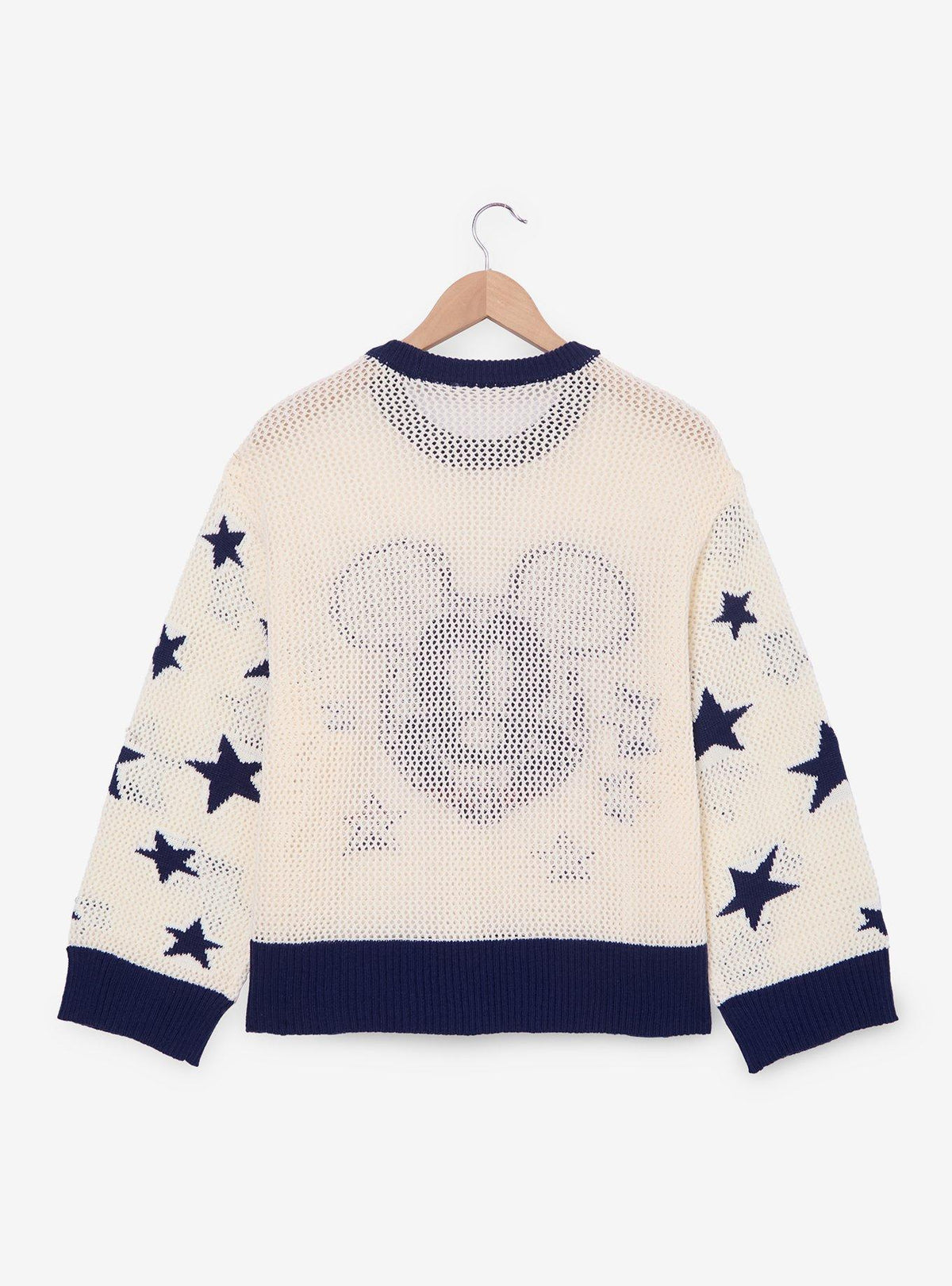 Suéter tejido abierto Mickey Mouse azul tonal