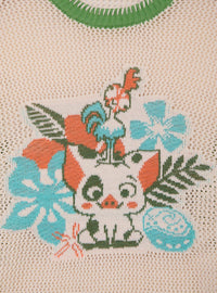 Chaleco calado de Moana con Pua y Hei Hei