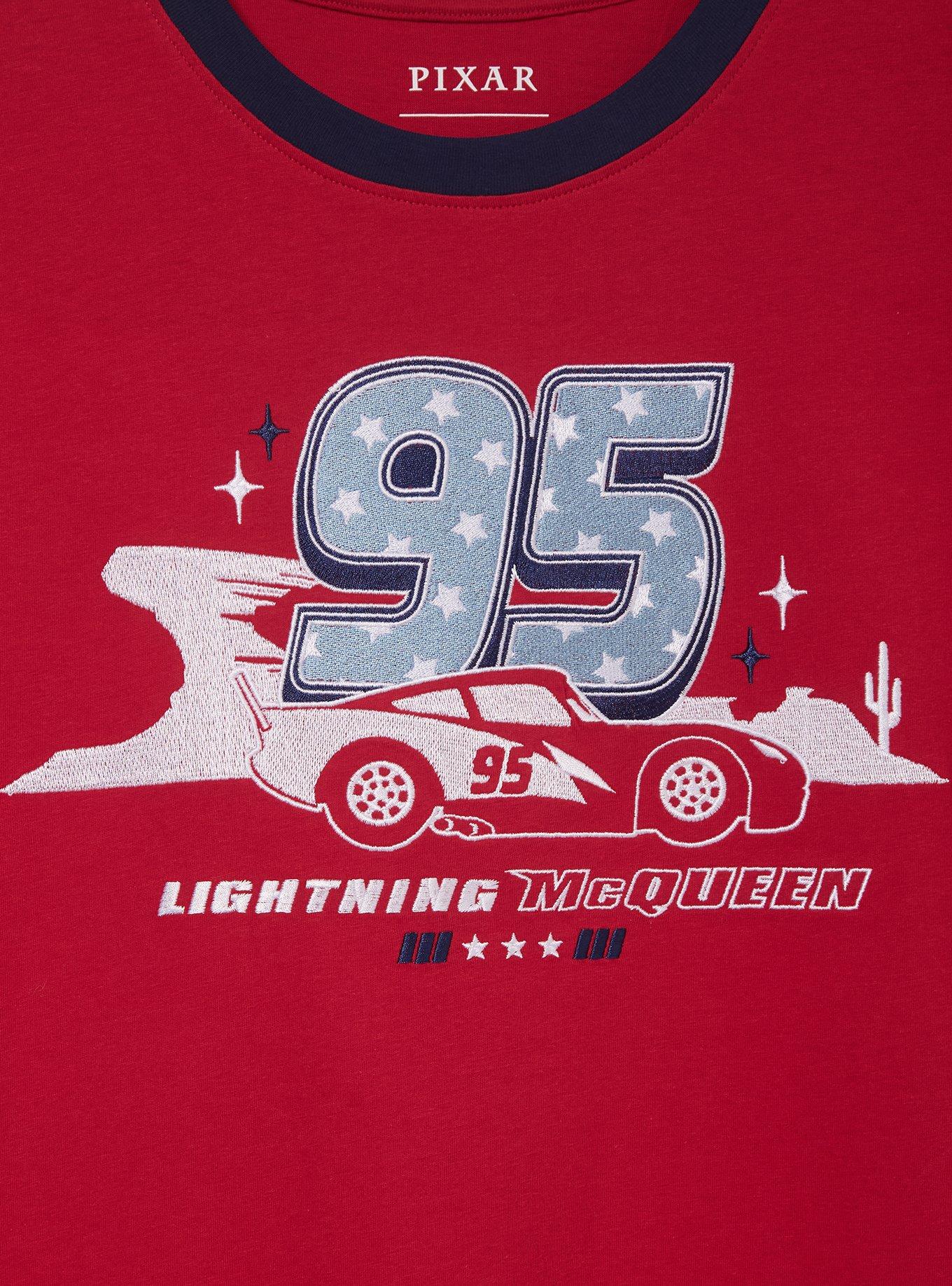 Polera femenina Cars Lightning McQueen con fuegos artificiales
