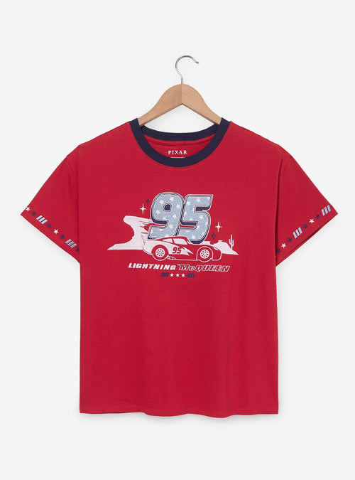 Polera femenina Cars Lightning McQueen con fuegos artificiales