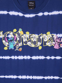 Polera corta tie-dye Disney Lilo & Stitch Ohana para mujer
