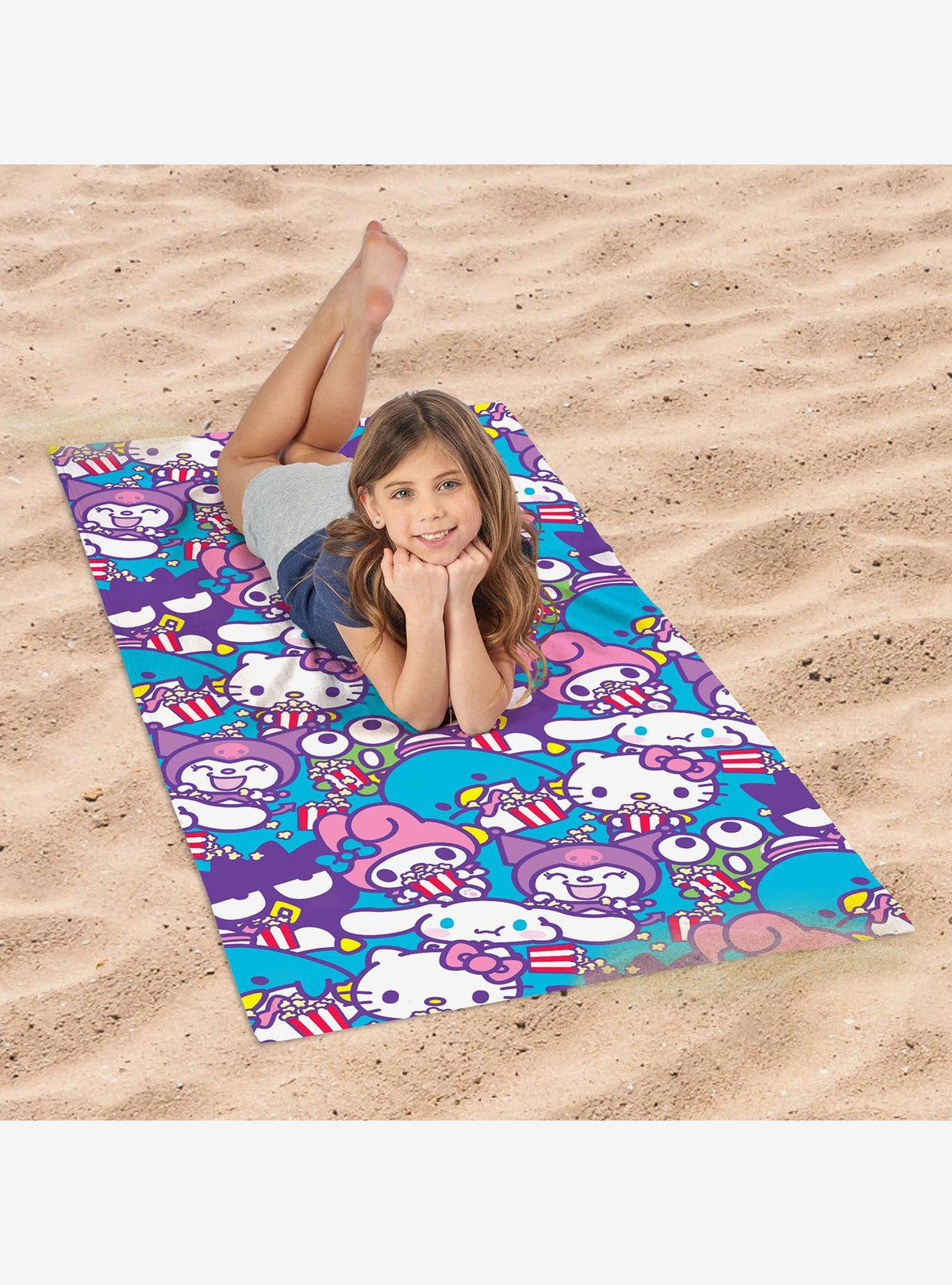 Toalla de playa Hello Kitty & Friends Popcorn Party