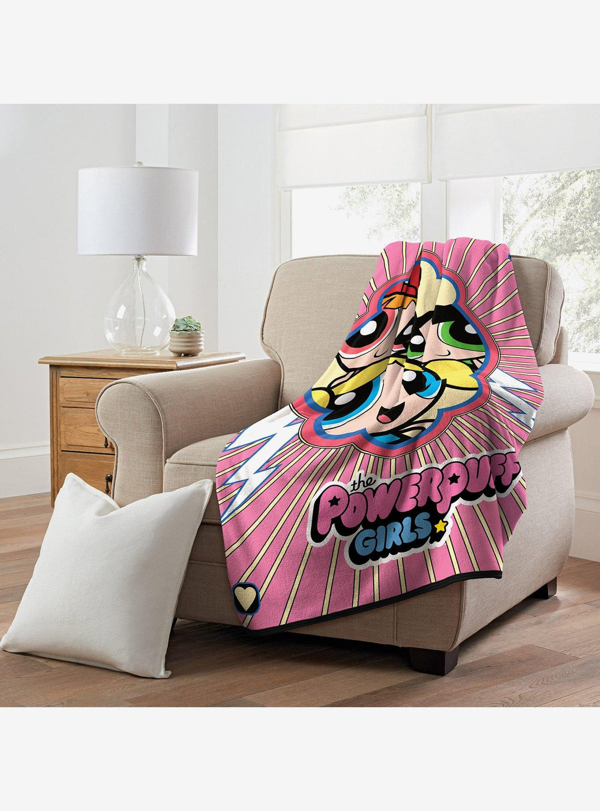 Manta Micro Raschel Powerpuff Girls Peeking Puffs