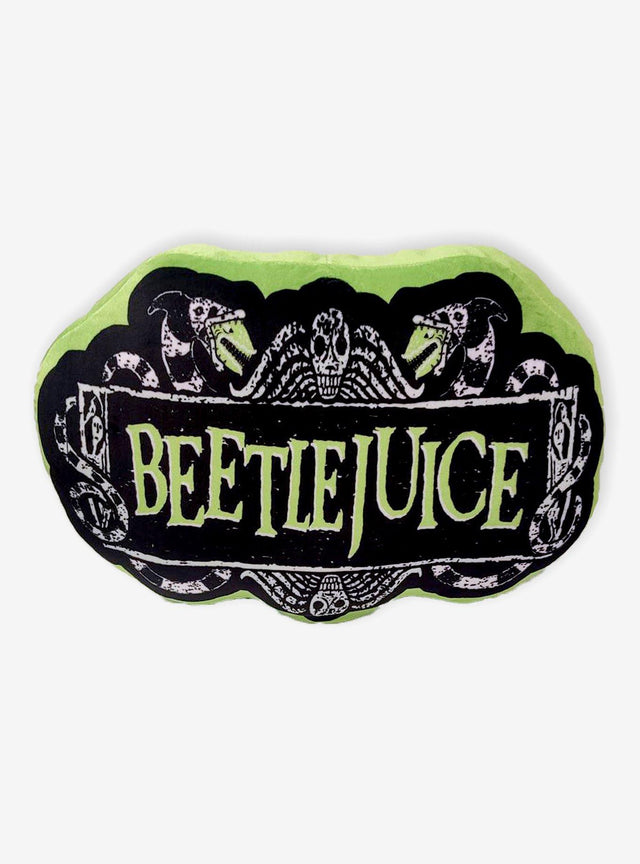 Almohada nube de viaje con logo de Beetlejuice