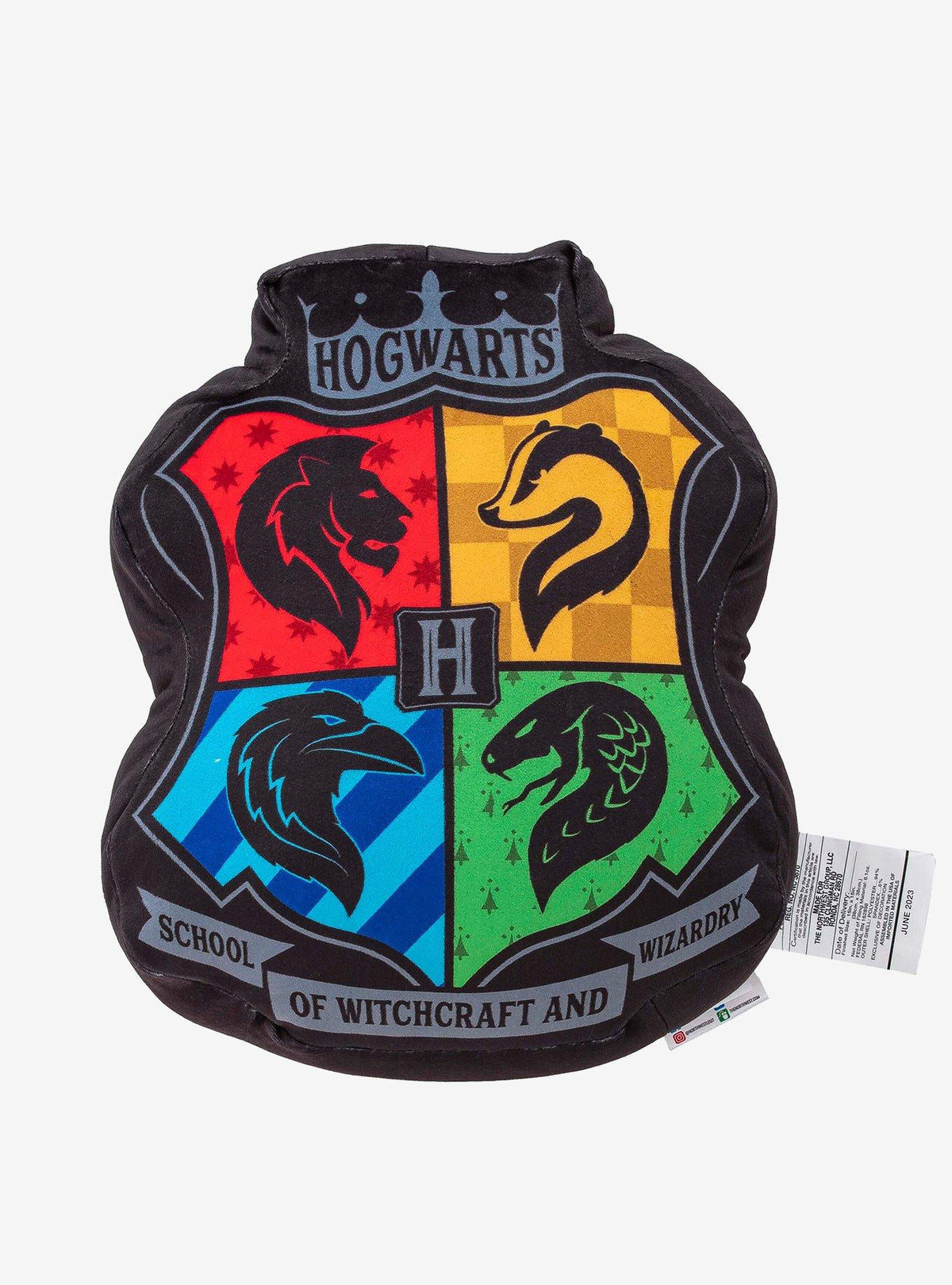 Harry Potter: cojín nube de viaje con escudo de Hogwarts
