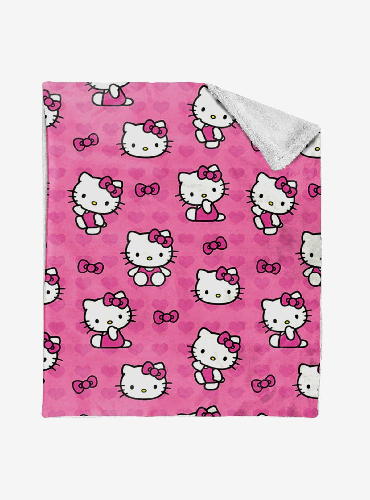 Manta Sherpa de tacto sedoso Hello Kitty I Love Pink