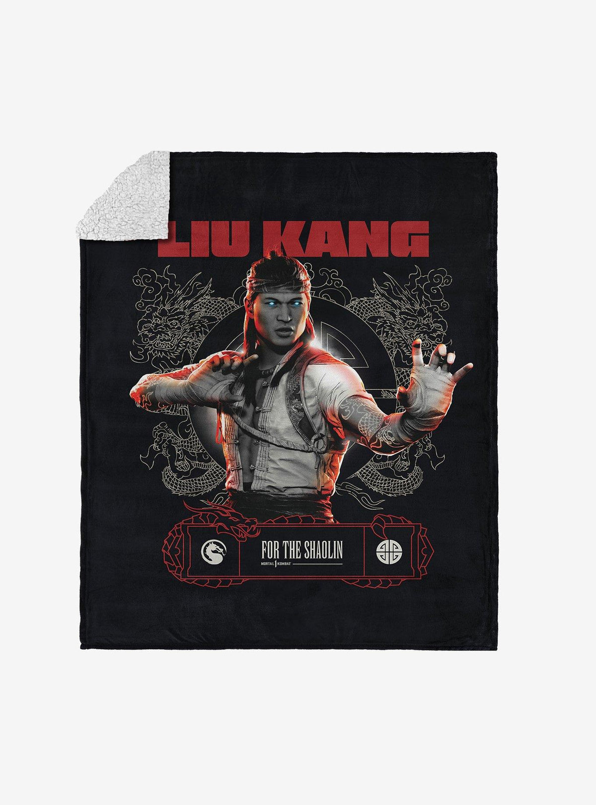Manta Sherpa Silk Touch de Liu Kang - Mortal Kombat