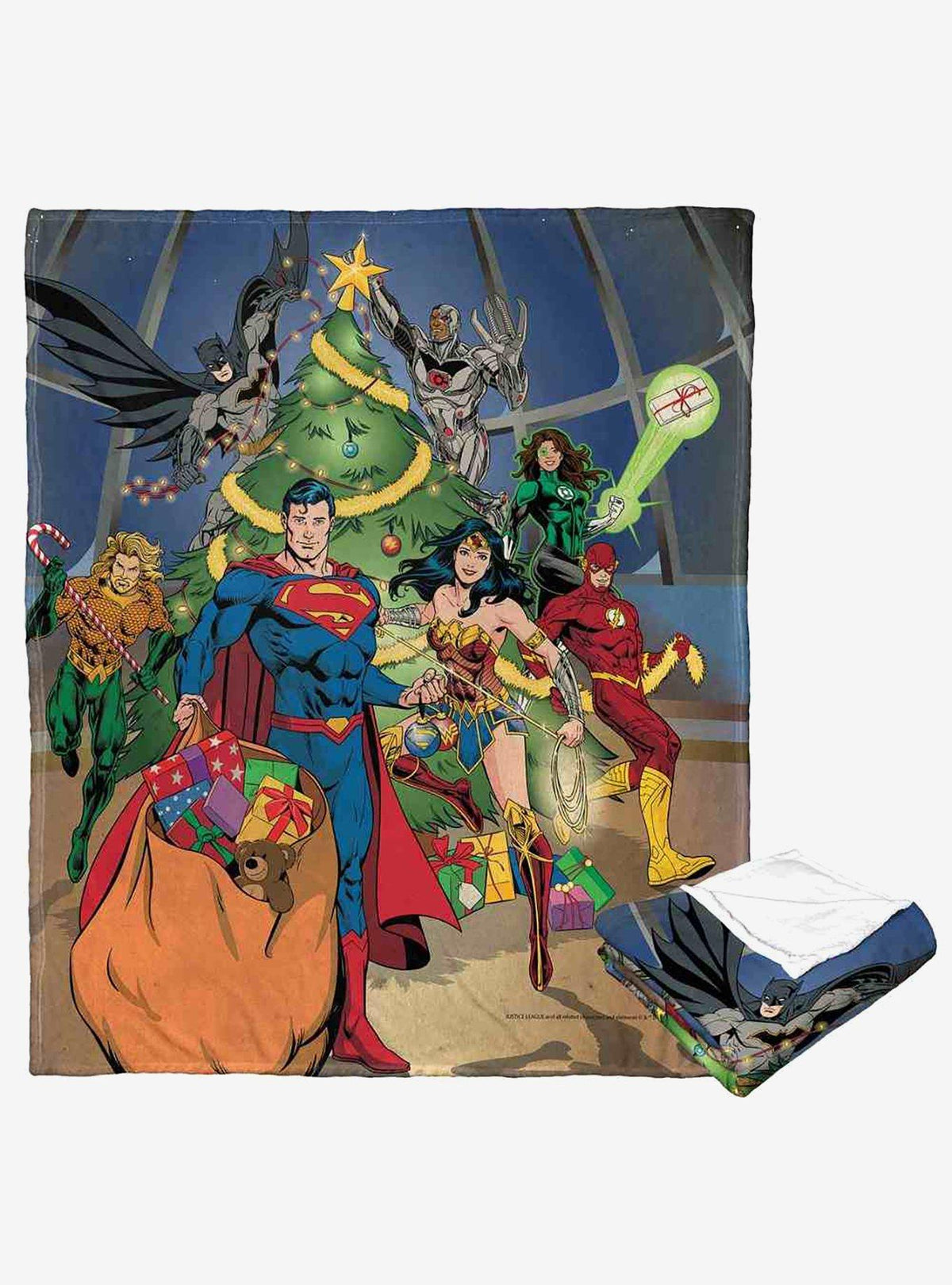 Manta de Justice League: Trabajo en equipo festivo
