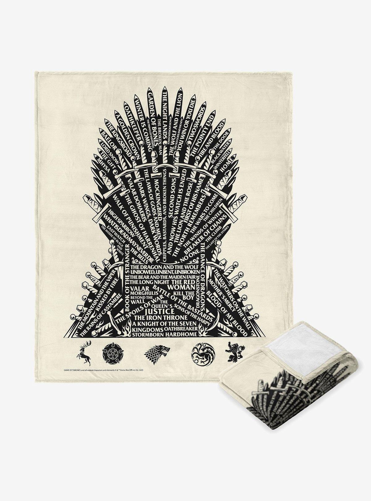 Manta de tacto sedoso Trono de Palabras - Game of Thrones