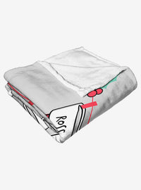 Manta Friends con diseño de medias navideñas