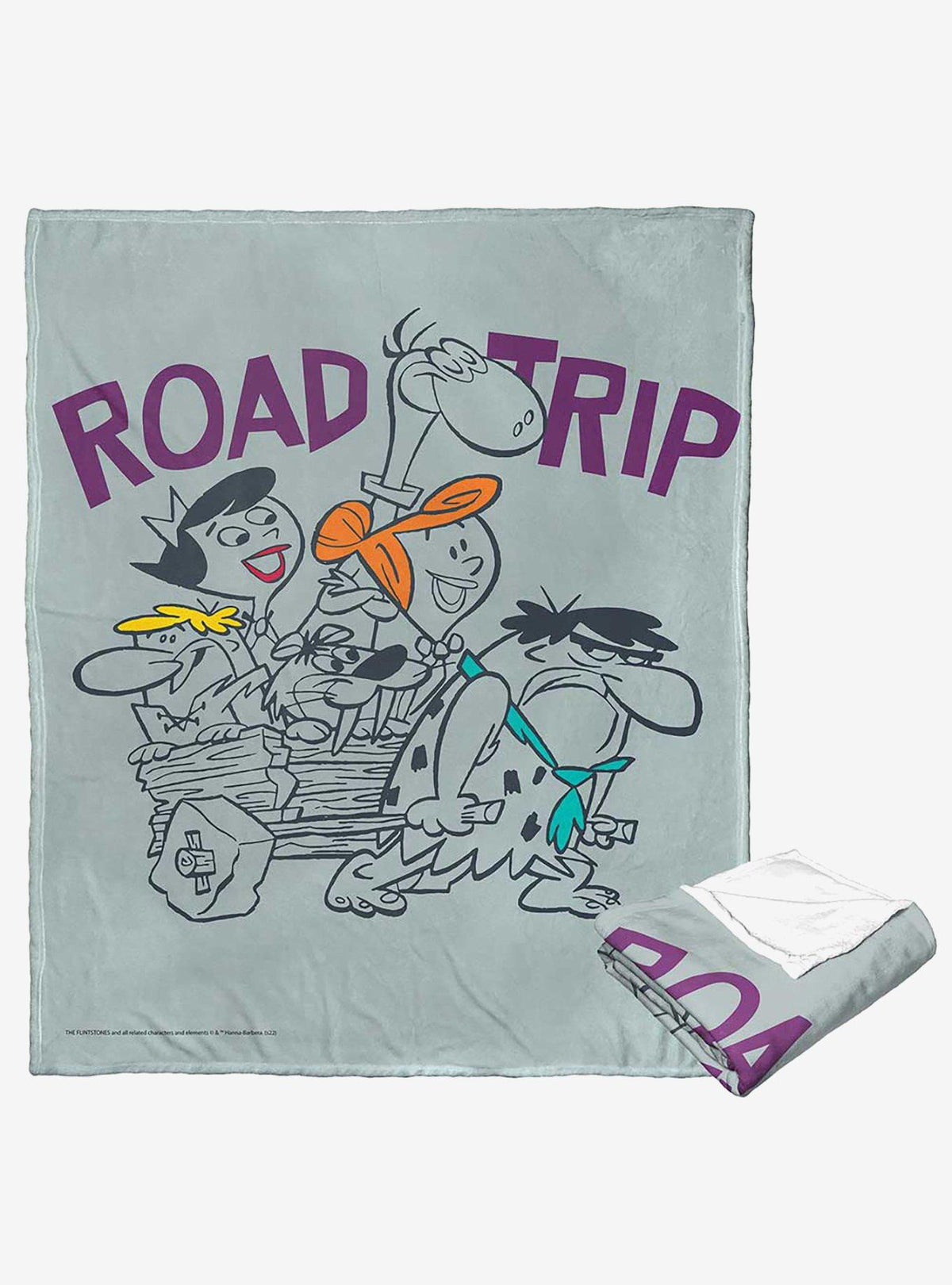 Manta de tacto sedoso The Flintstones: Viaje por carretera