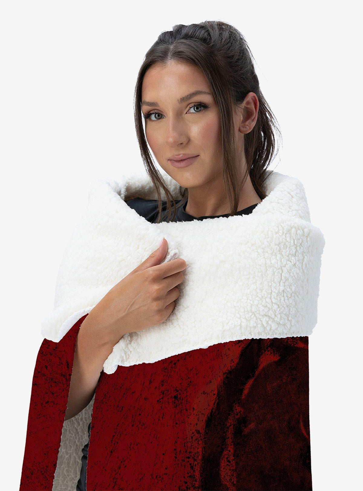Manta Sherpa Silk Touch roja de Mortal Kombat