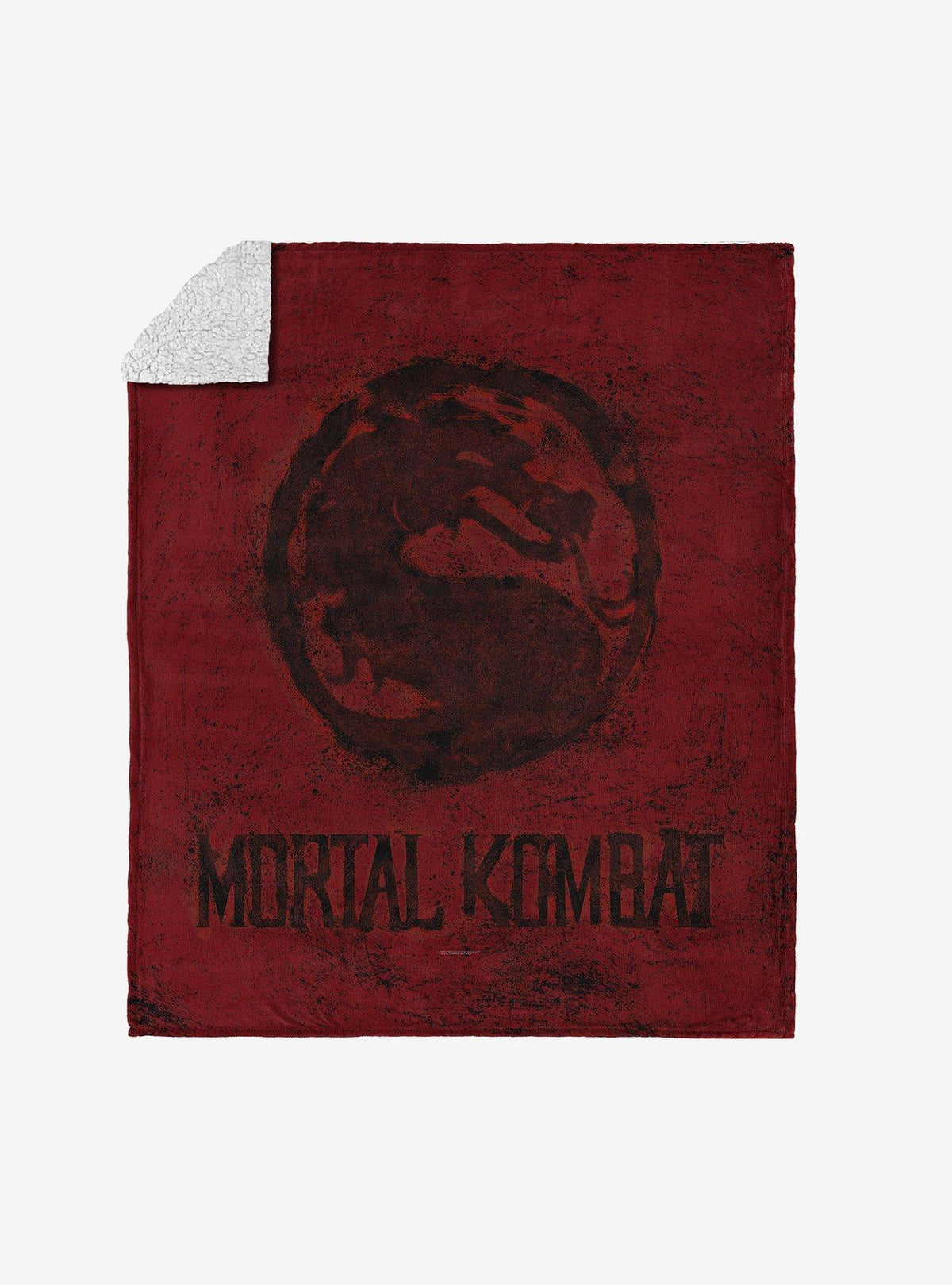 Manta Sherpa Silk Touch roja de Mortal Kombat