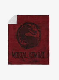 Manta Sherpa Silk Touch roja de Mortal Kombat