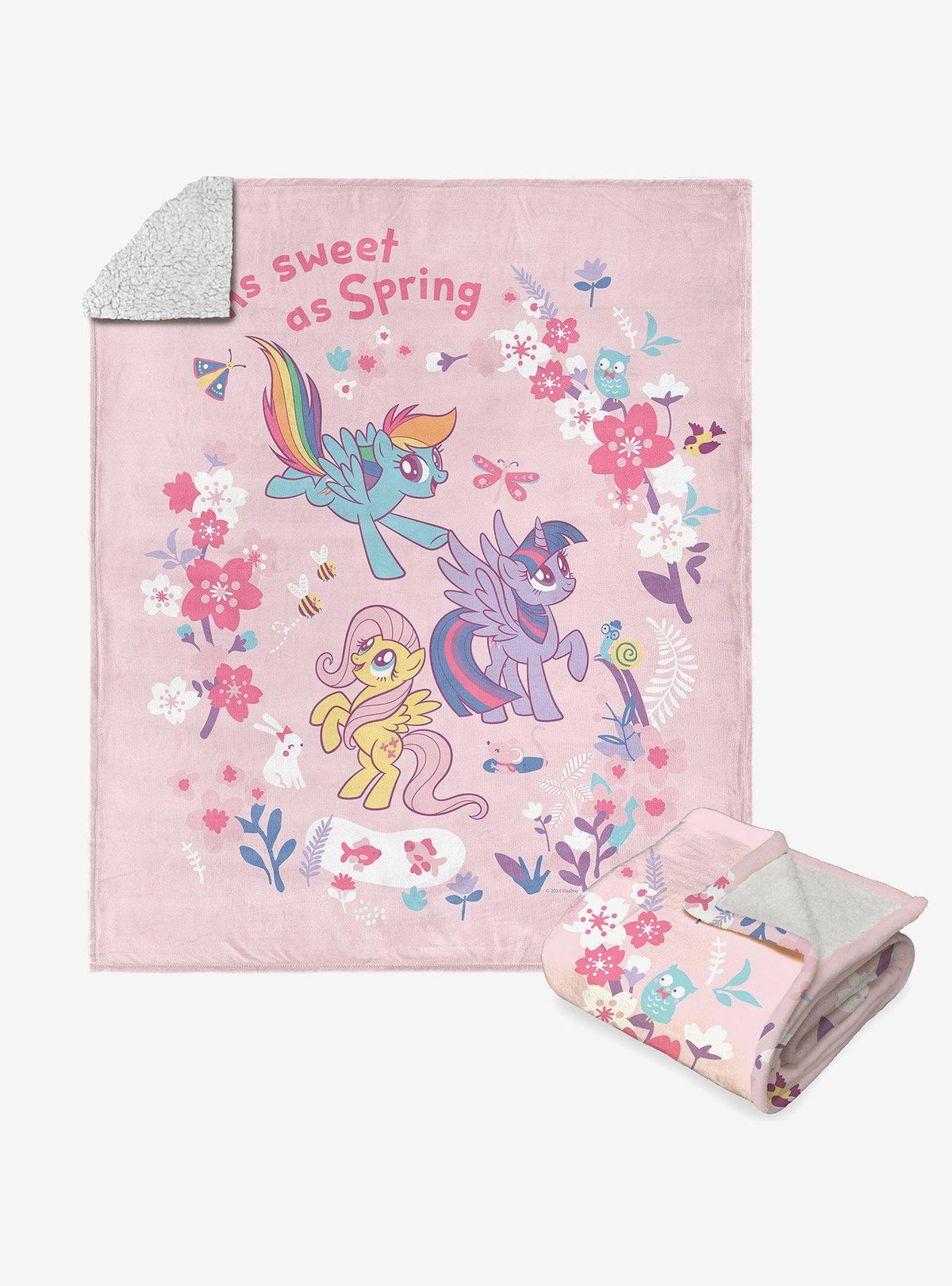 Manta sherpa de tacto sedoso My Little Pony Primavera