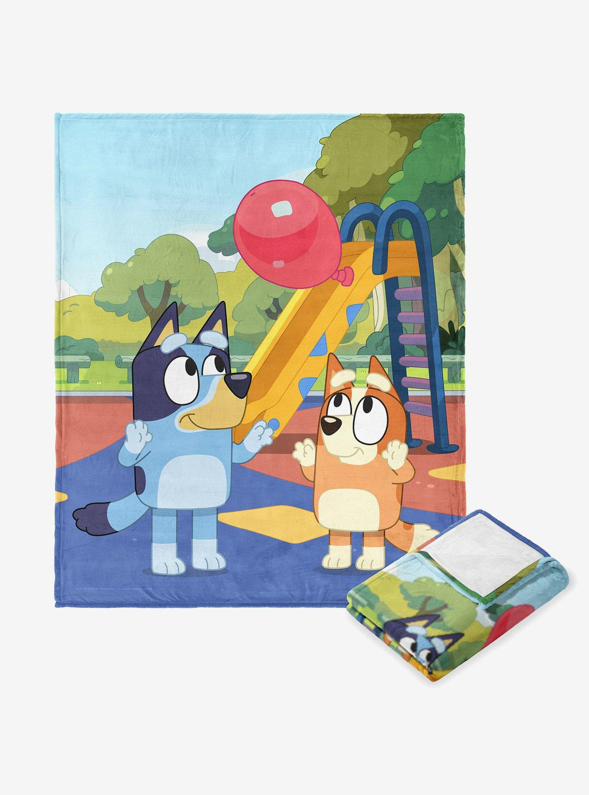 Manta de tacto sedoso Bluey: Niñas con globos