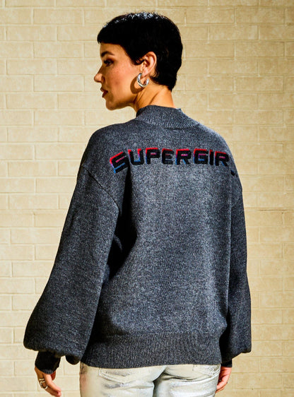 Polerón Supergirl con Logo Degradado Talla Plus