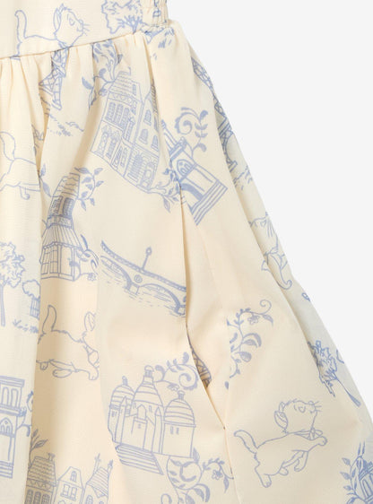 Vestido Disney The Aristocats estampado integral plus size
