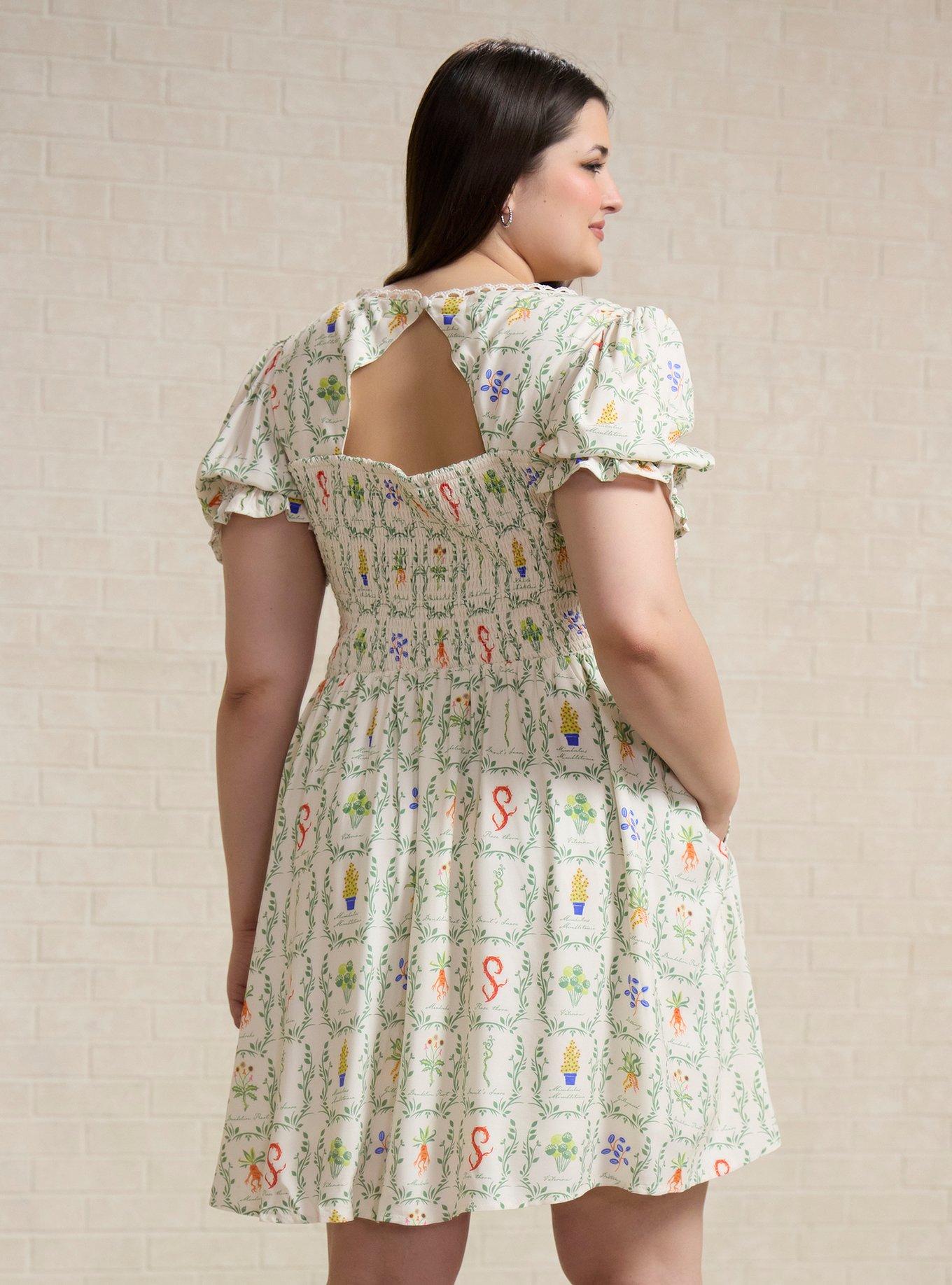 Vestido plus size de plantas de Herbología Harry Potter