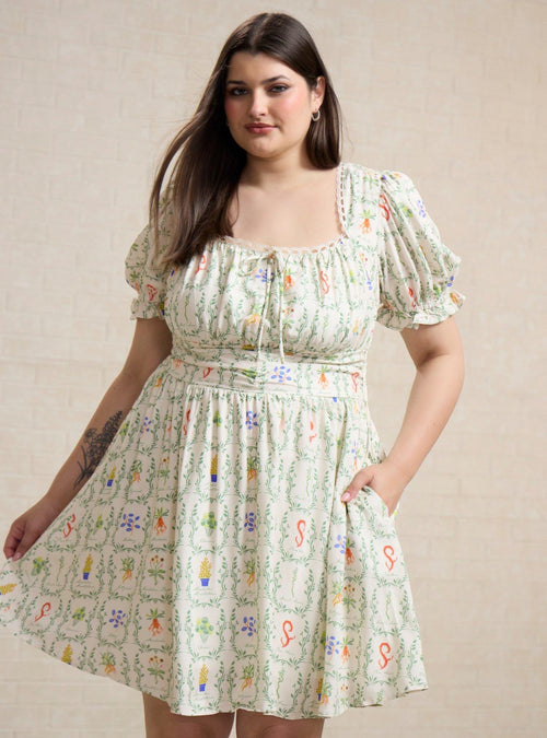 Vestido plus size de plantas de Herbología Harry Potter