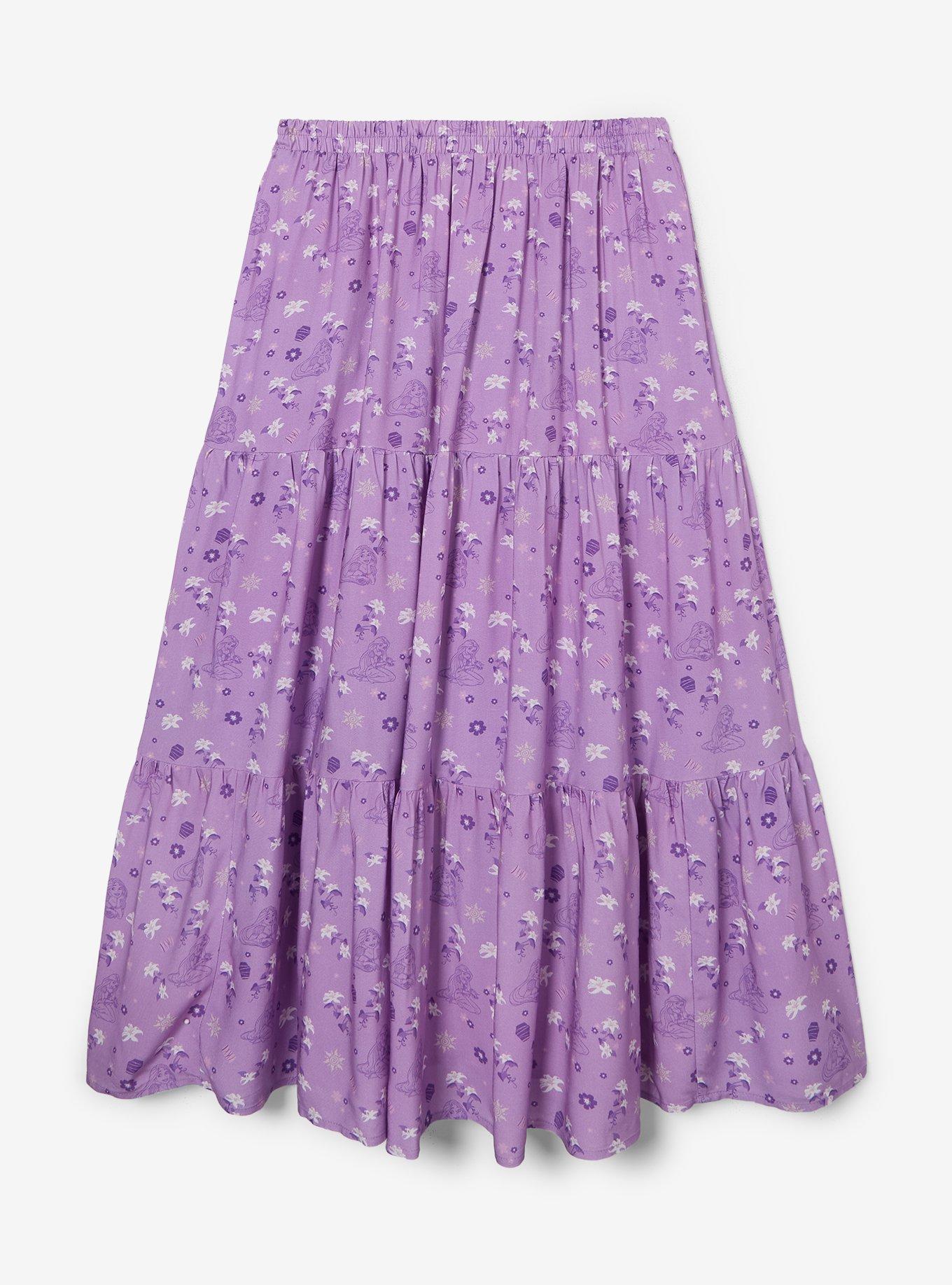 Falda maxi floral de Rapunzel Tangled en tallas plus