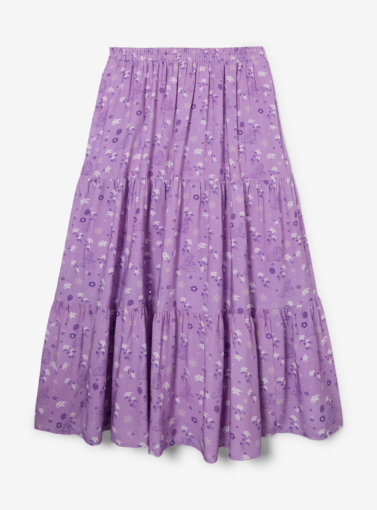 Falda maxi floral de Rapunzel Tangled en tallas plus
