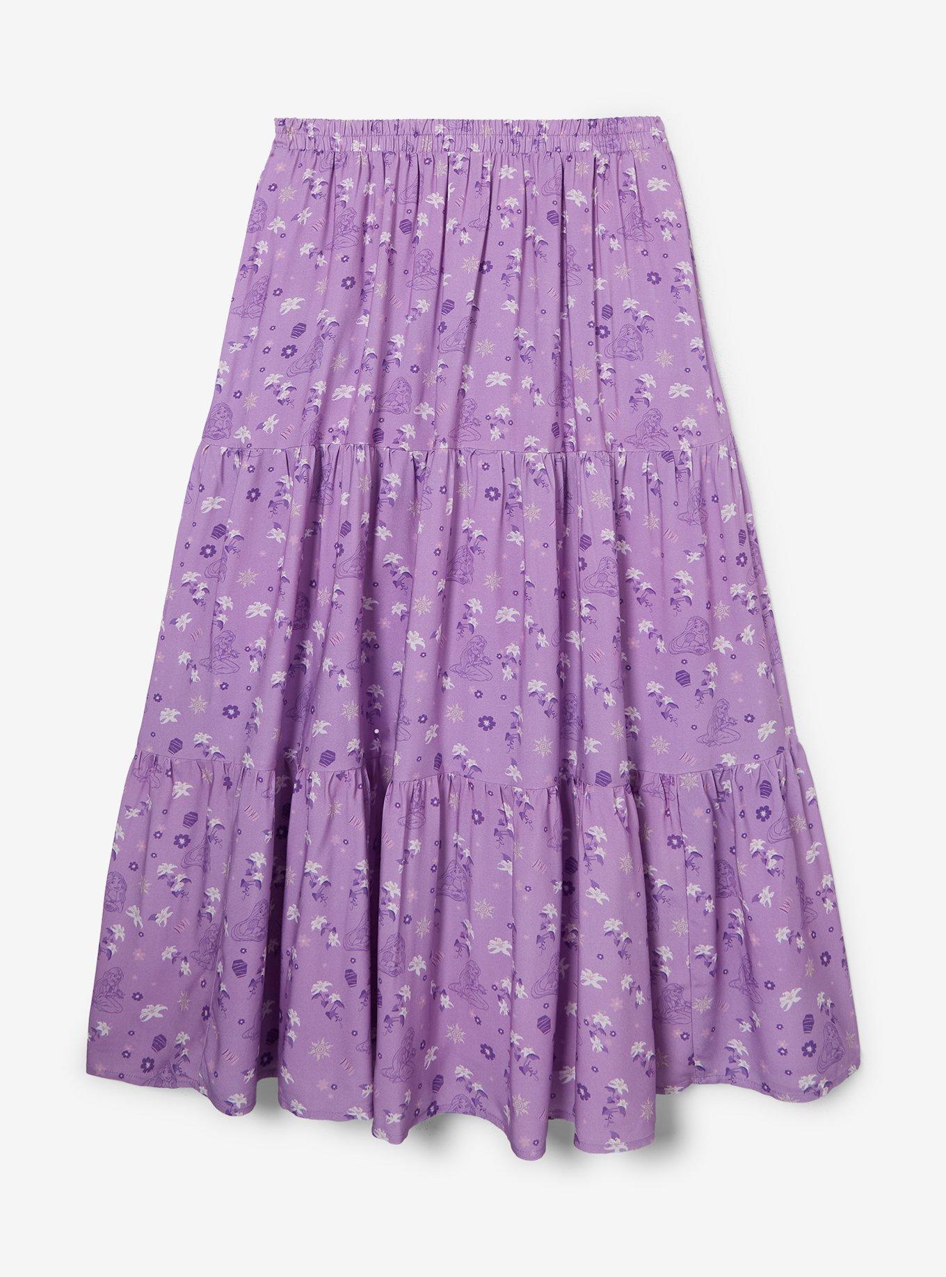 Falda maxi floral de Rapunzel Tangled en tallas plus