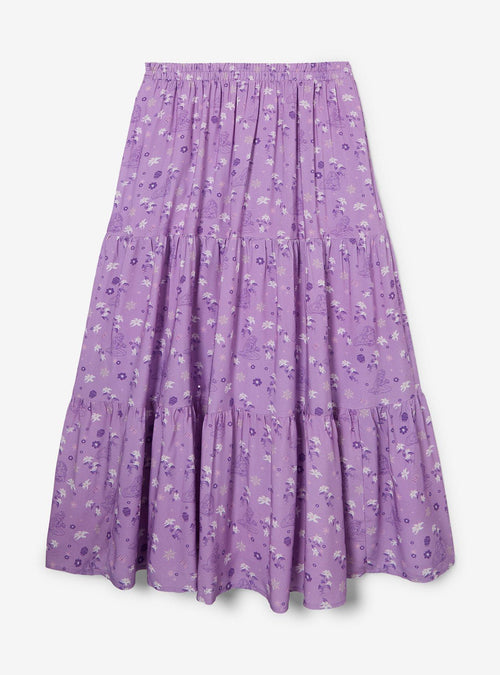 Falda maxi floral de Rapunzel Tangled en tallas plus